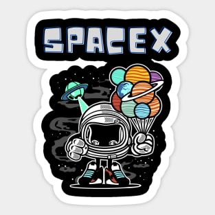 Spacex Kids Rocket Sticker